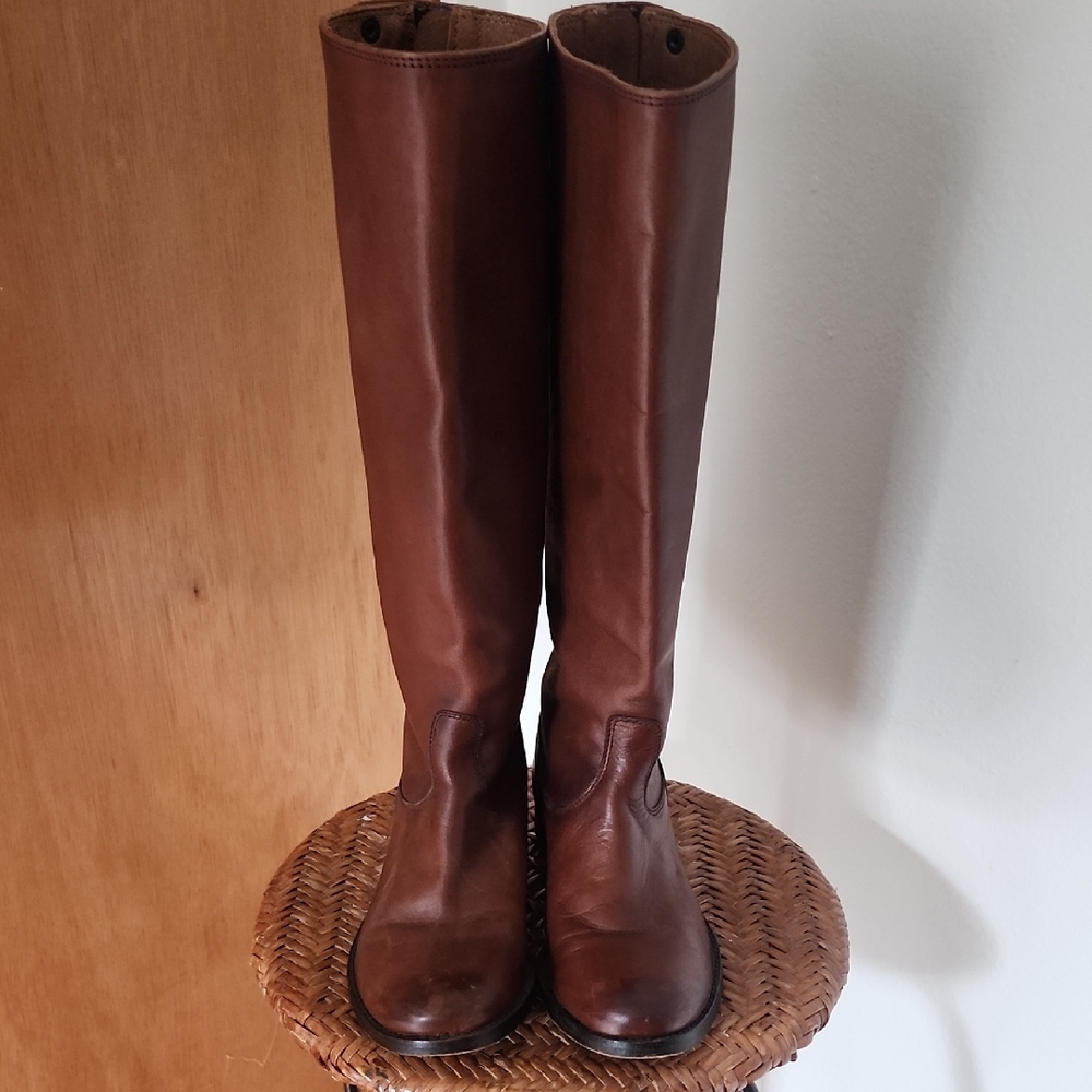 Brown Leather Riding Boots - Picture 2 of 8